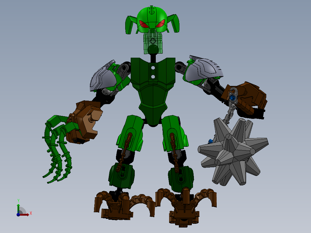 生化战士机器人前视图