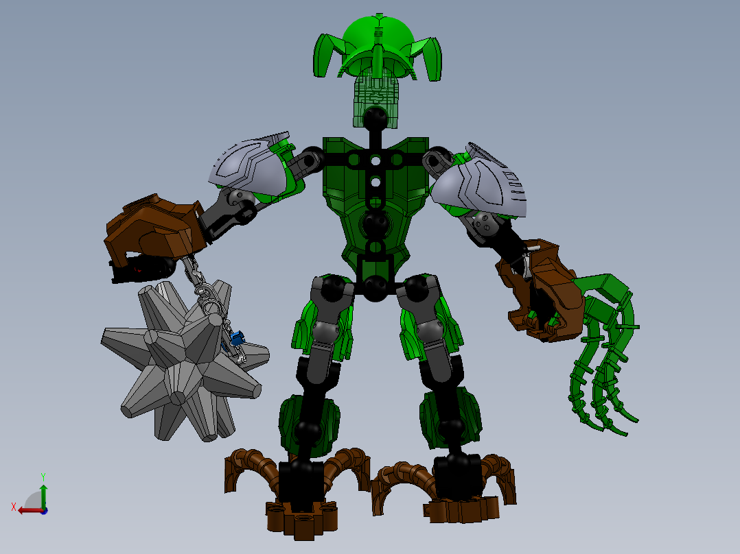 生化战士机器人后视图