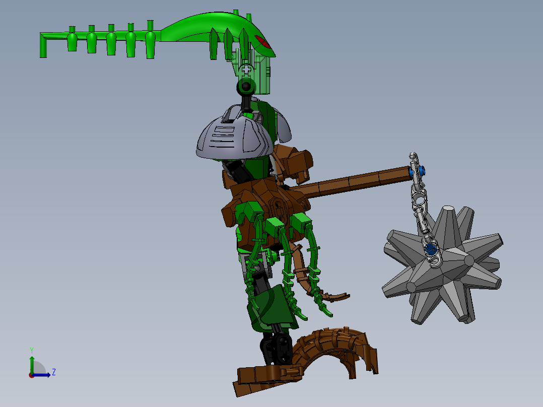 生化战士机器人左视图