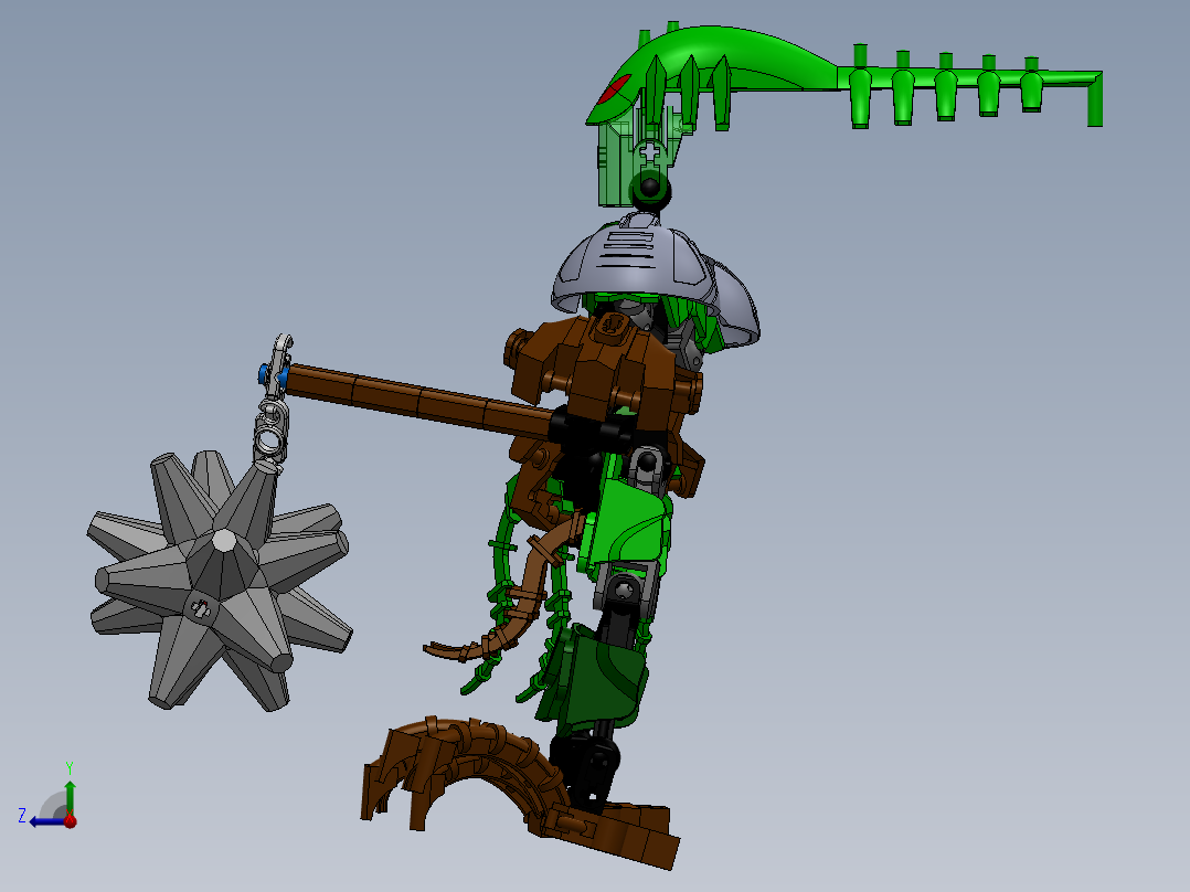 生化战士机器人右视图