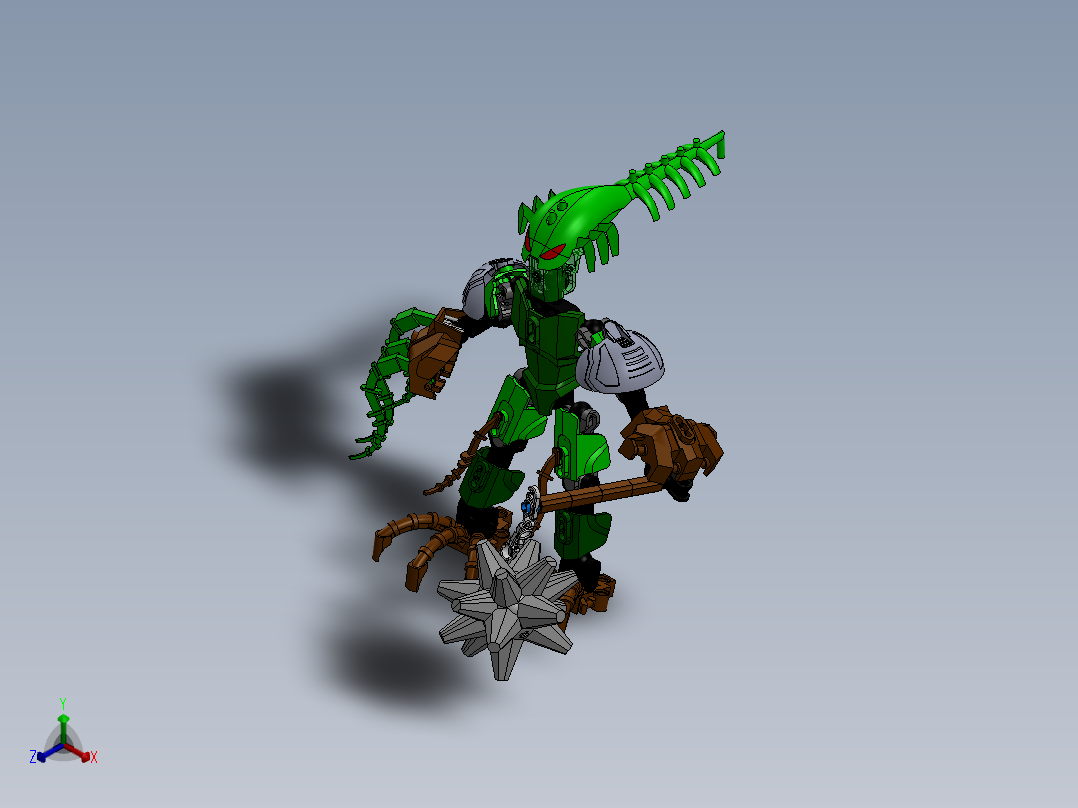 生化战士机器人正等轴测图