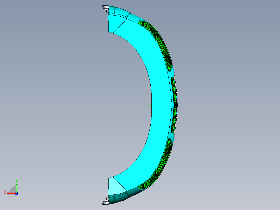 汽车前保险杠后视图
