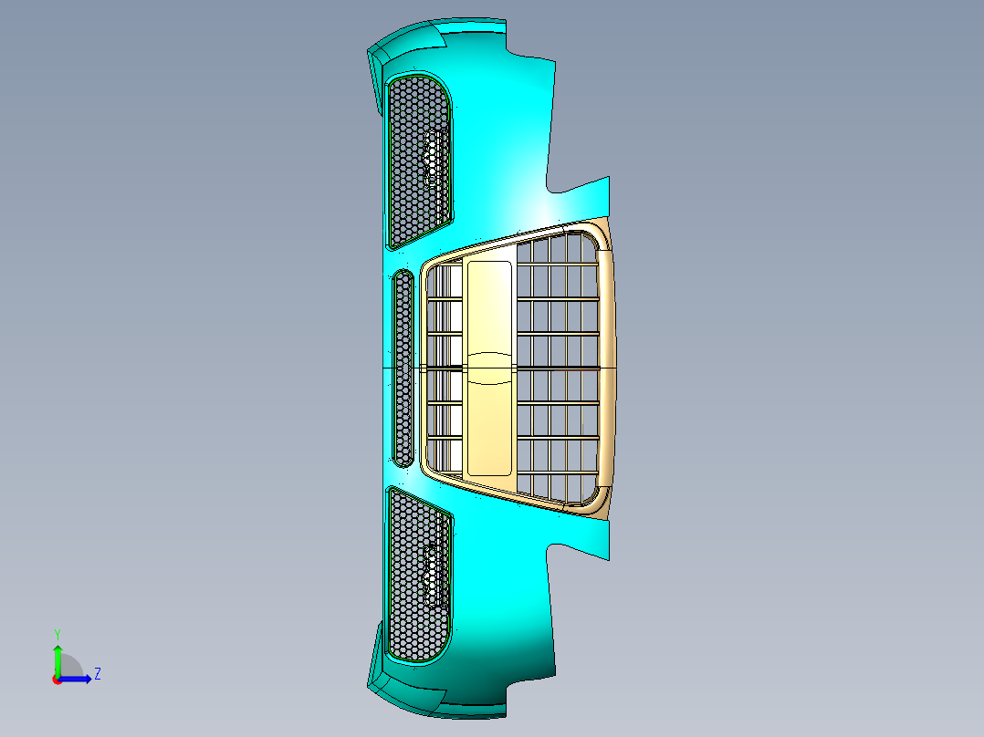 汽车前保险杠左视图