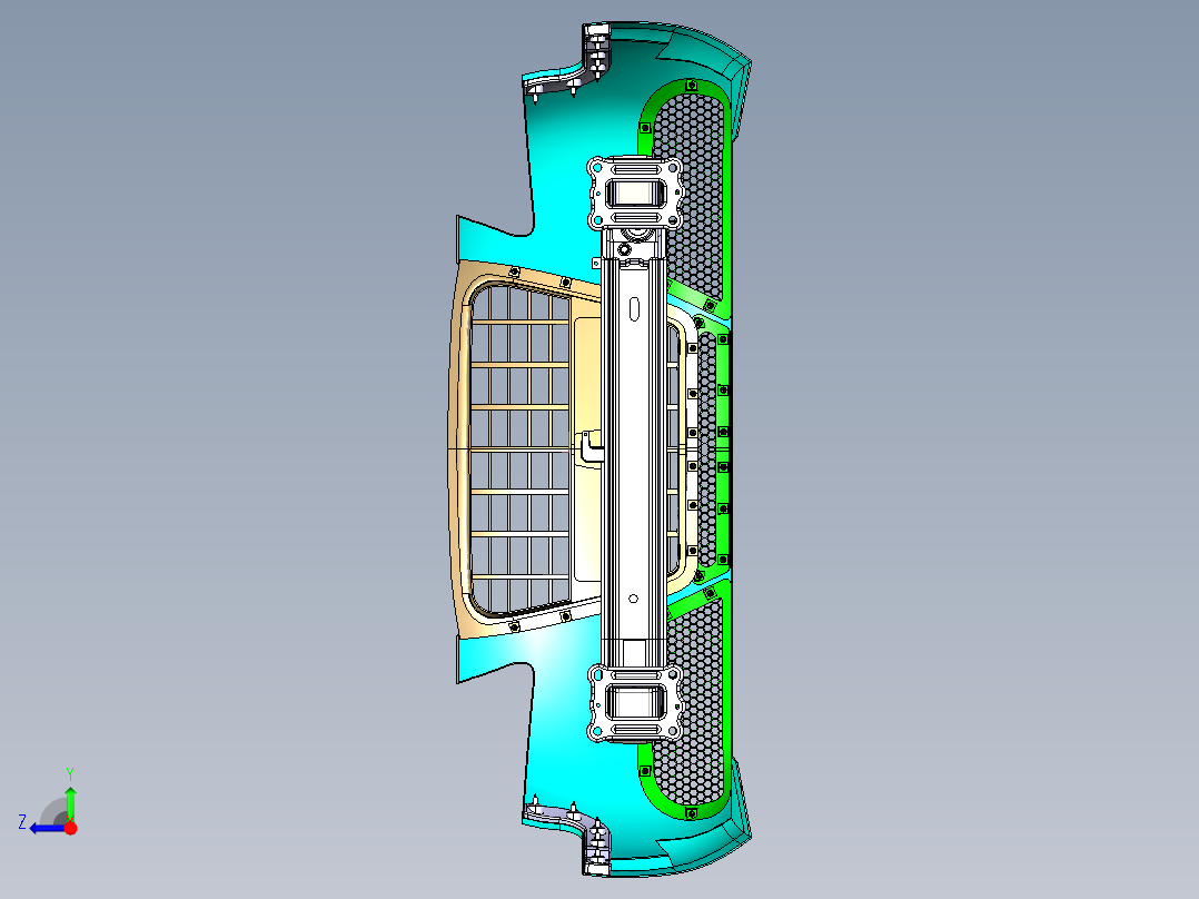 汽车前保险杠右视图