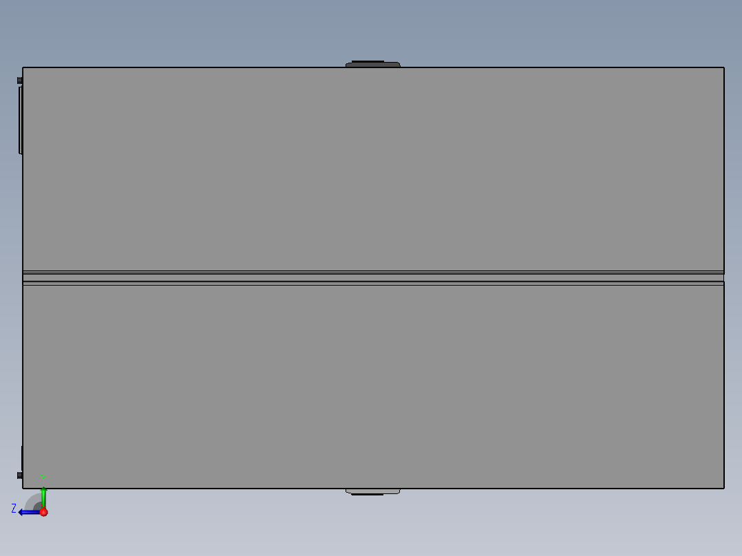 9折型材框架型通讯柜 sw16可编辑右视图