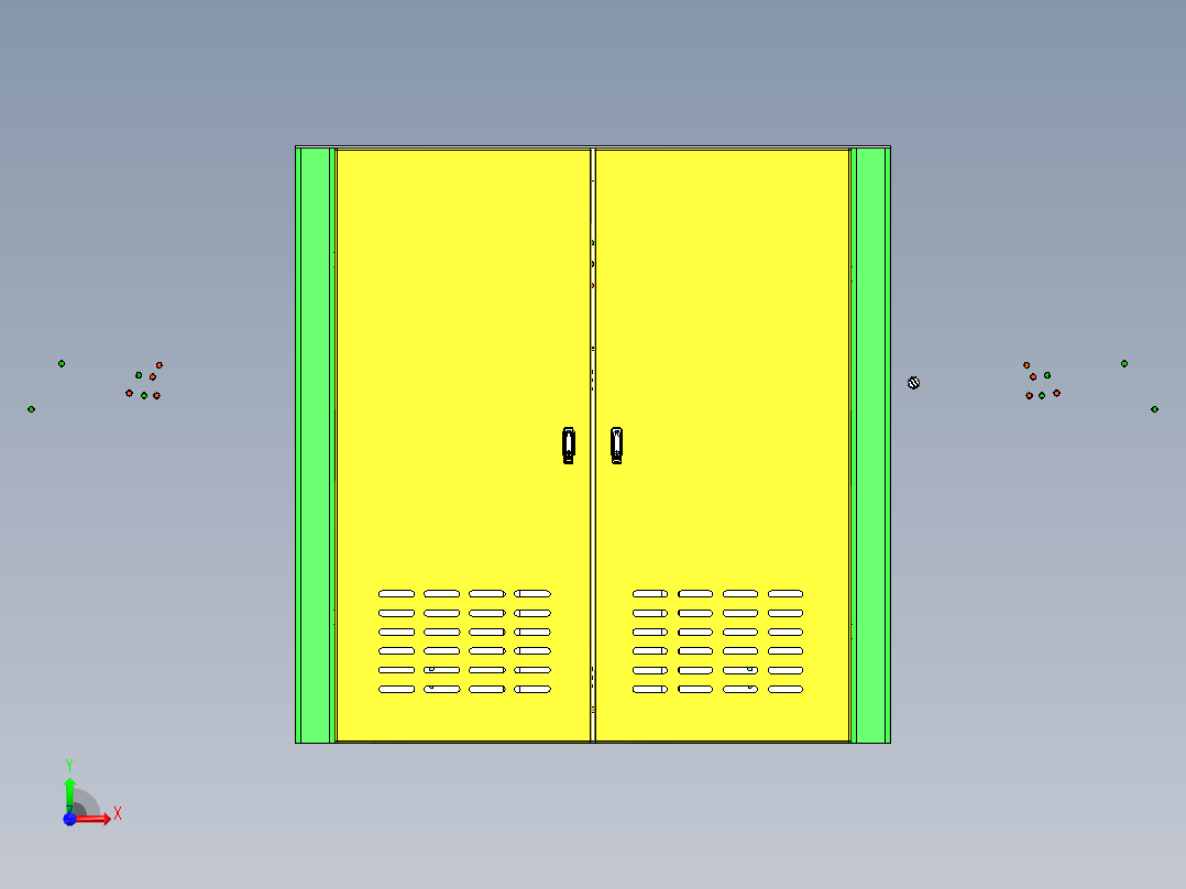 Q002-12KV户外箱式环网柜的设计前视图