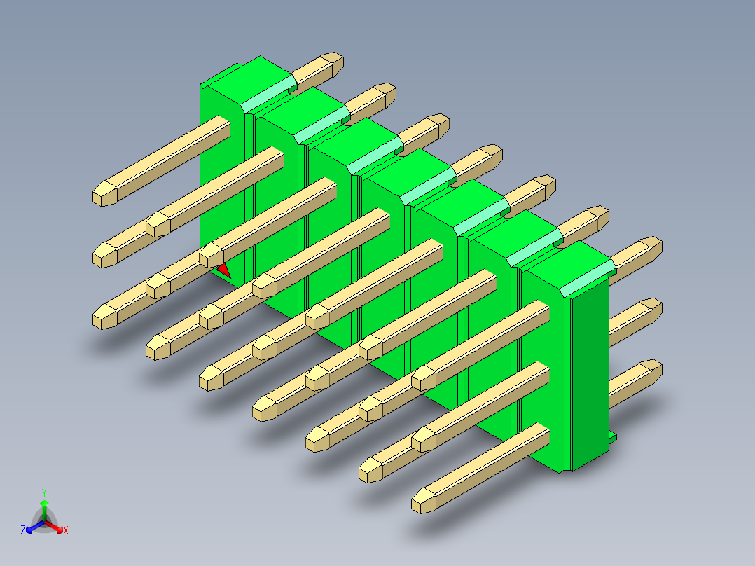 彩色公头100mil（2.54mm）系列-DS1021_green_3x07p_100mil_Type1_rev1.0