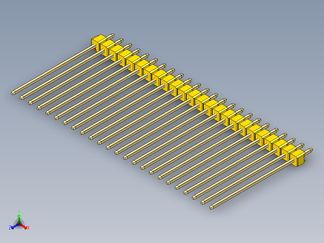 彩色公头100mil（2.54mm）系列-DS1021_yellow_1x24p_100mil_Type43_rev1.0