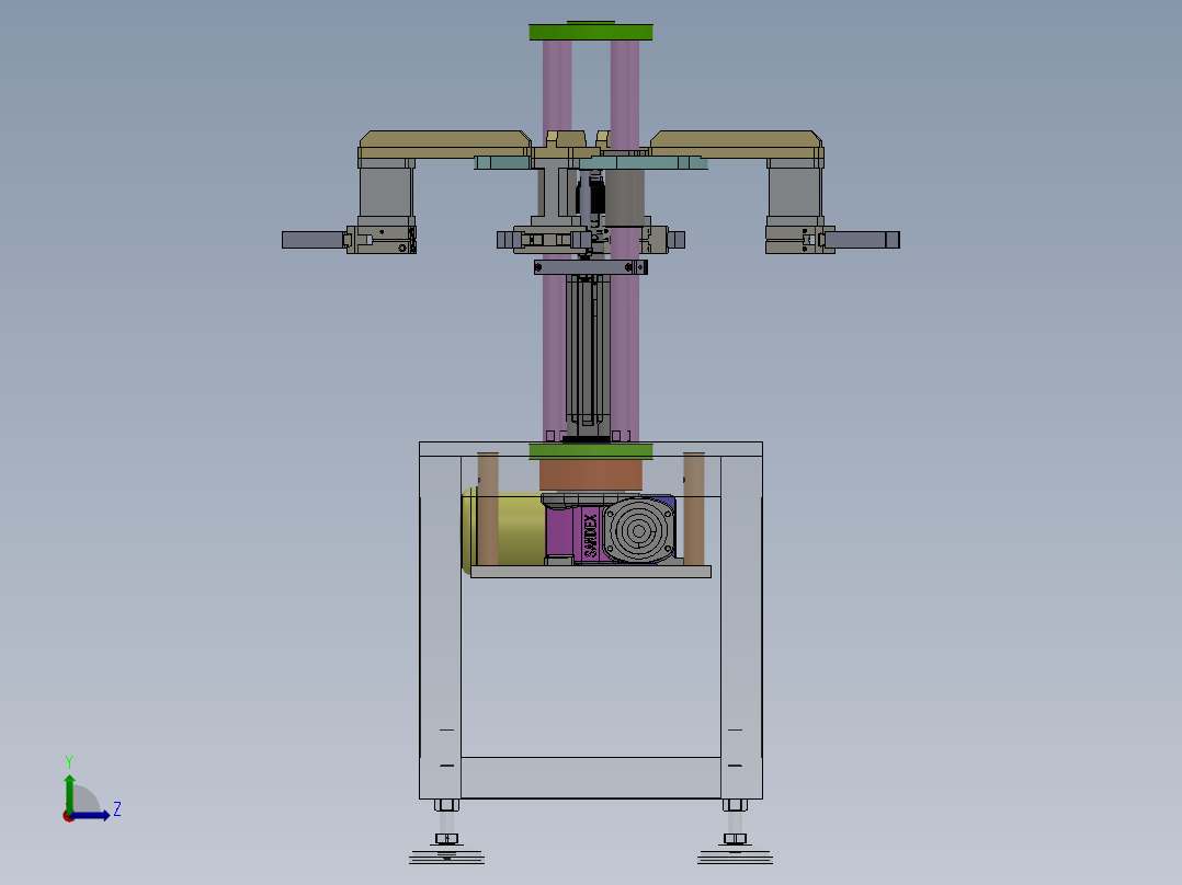 回转上料机构左视图