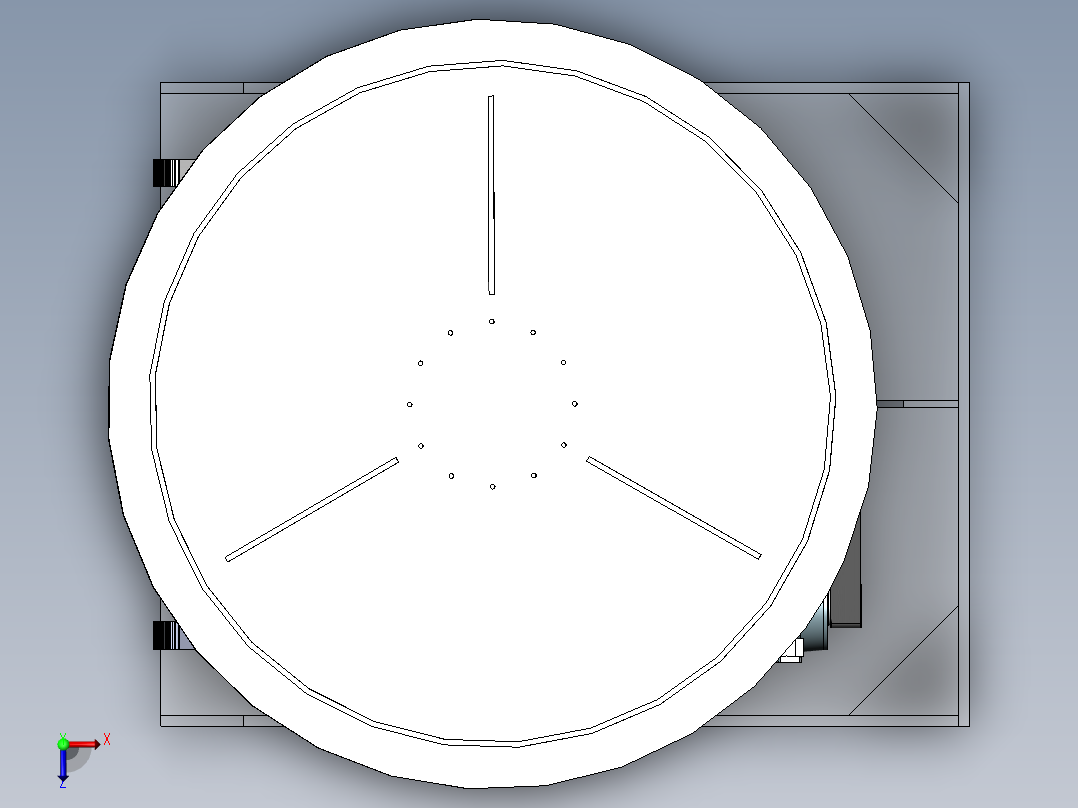 焊接变位机俯视图