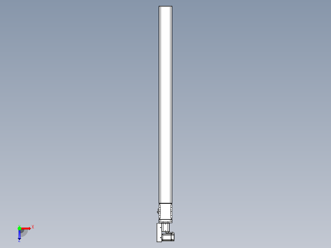 同步带全封闭直线模组TPA-HCB-105D-90-L1500-ML-C-P20-N3俯视图