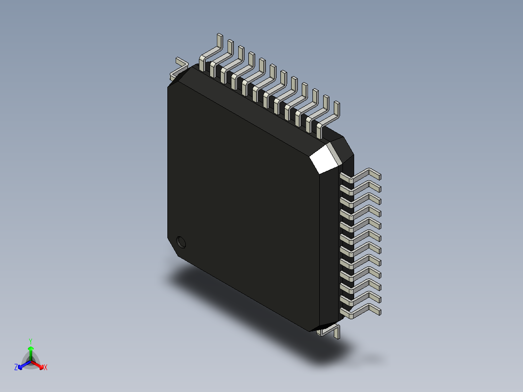 元器件3D封装QFP48_FPT-48P-M15156