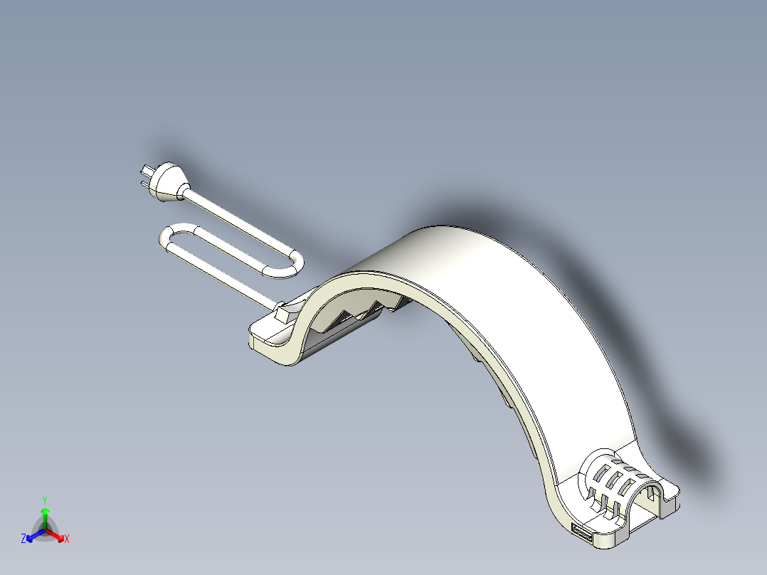 多功能彩虹桥集线插排正等轴测图