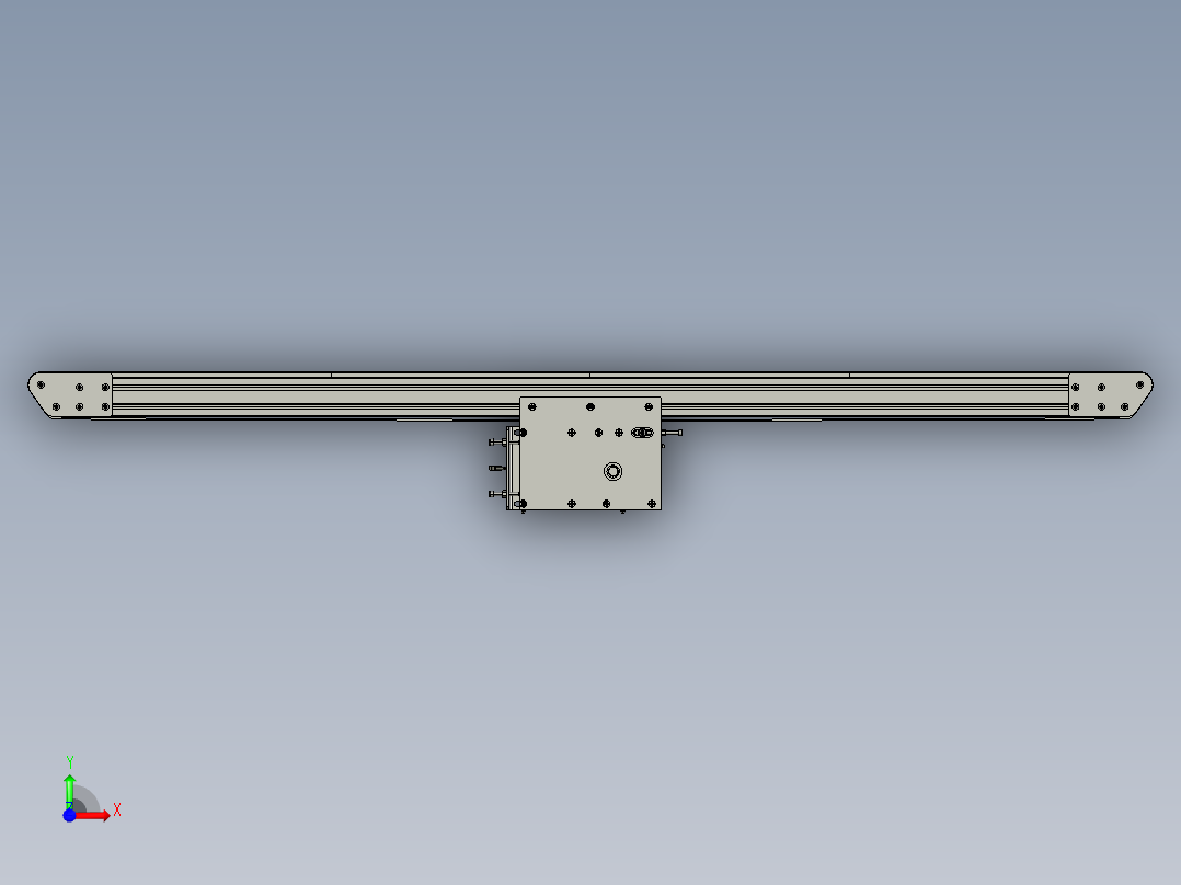 可移动双排皮带机输送机传送线前视图