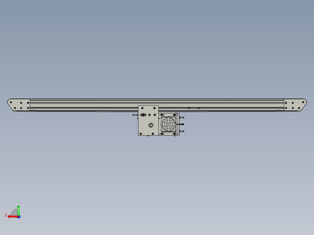 可移动双排皮带机输送机传送线后视图