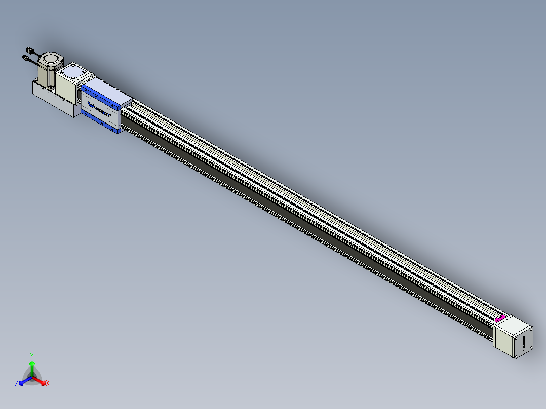 威洛博LB.GB同步带传动--欧规系列GB8-L96-S1800-BL-P75正等轴测图