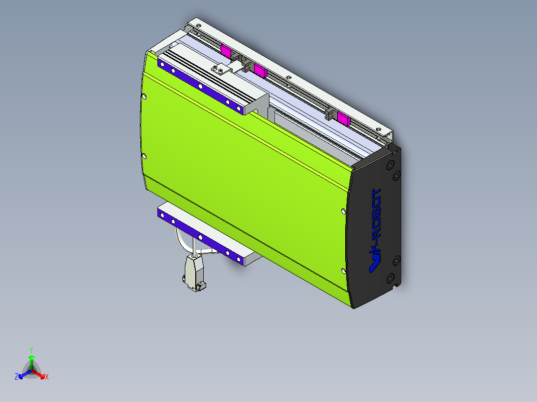 威洛博VL系列直线电机模组-VL22H2-S150正等轴测图