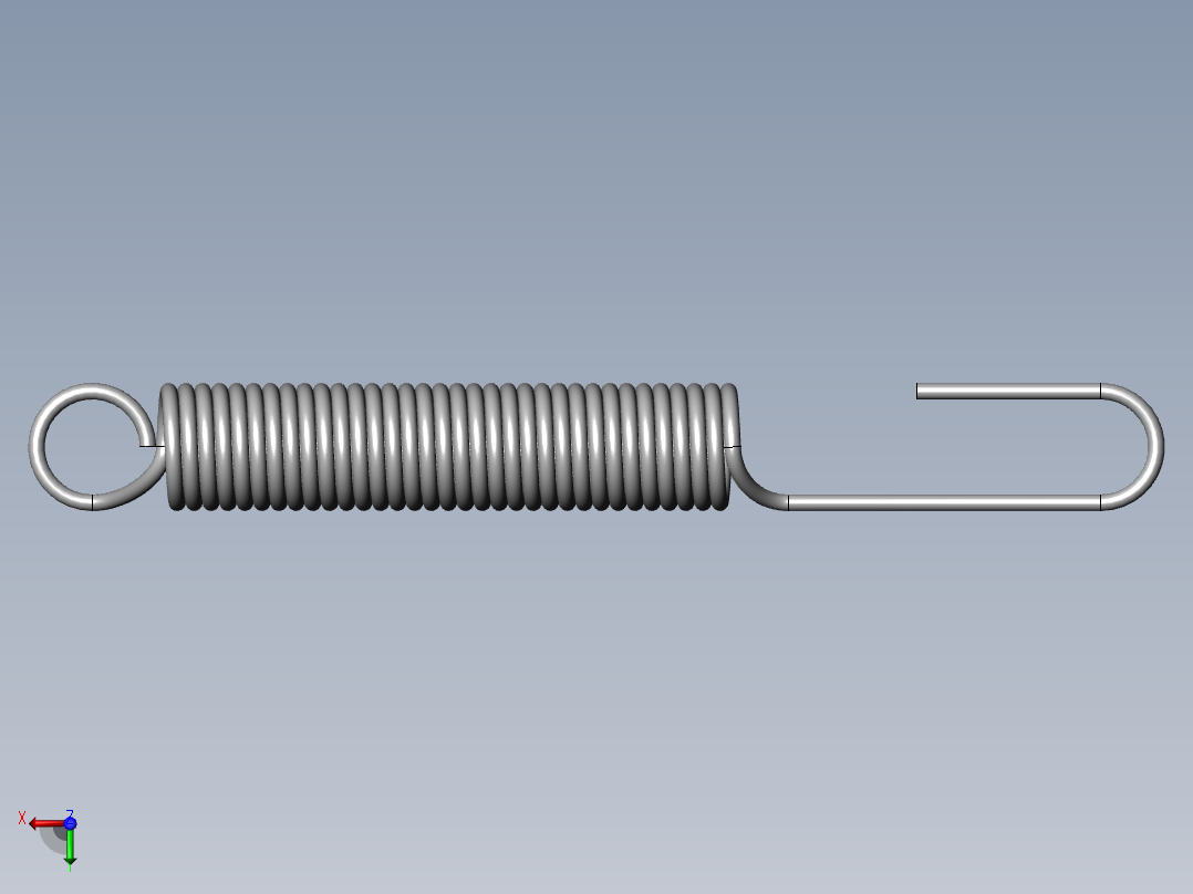 异形弹簧-96605K340_GALV SPRING-TEMPERED STL EXTENSION SPRING后视图