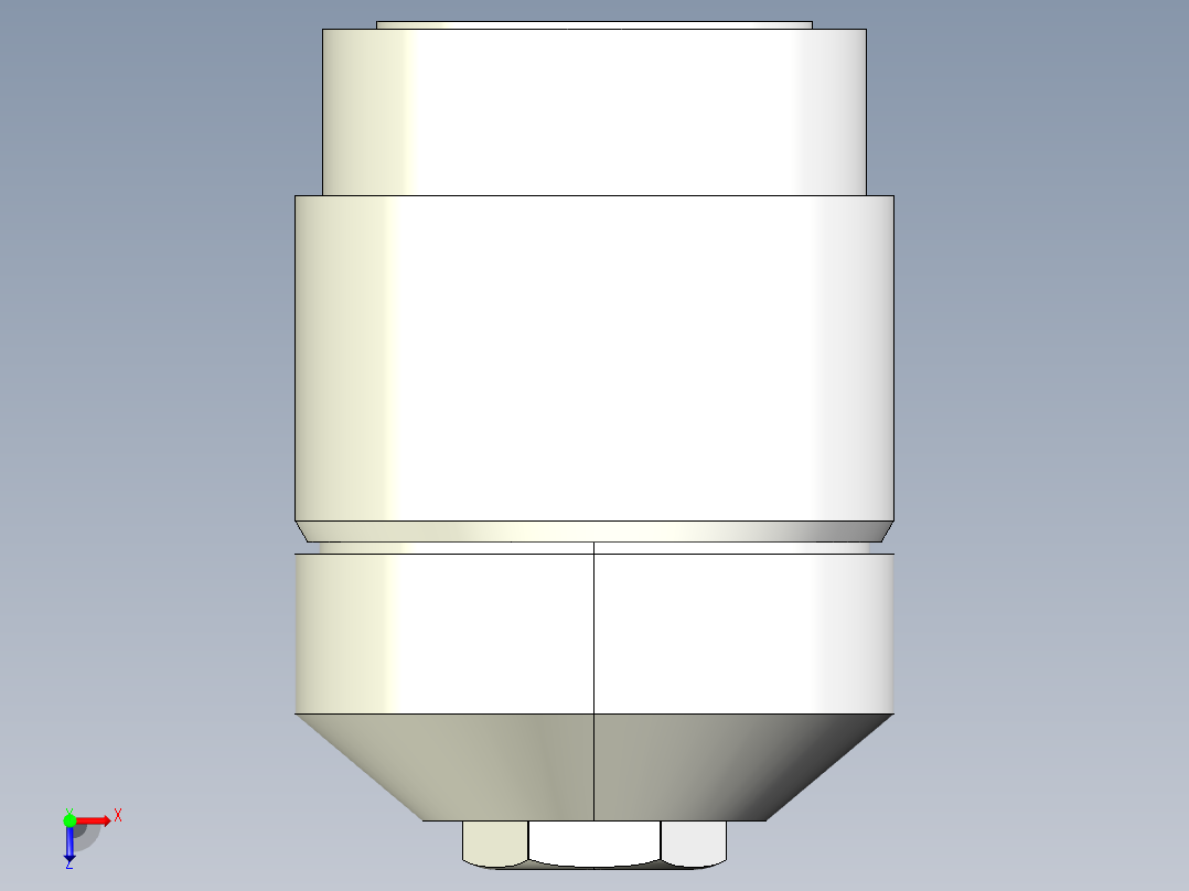 浮動支撐座2322(B)-3D多系列多零件图纸模型俯视图