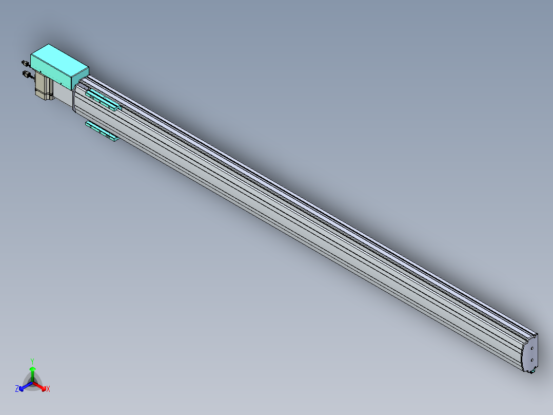威洛博VBF同步带传动一般环境VBF14-L45-S1900-BR-ZP75-C3正等轴测图