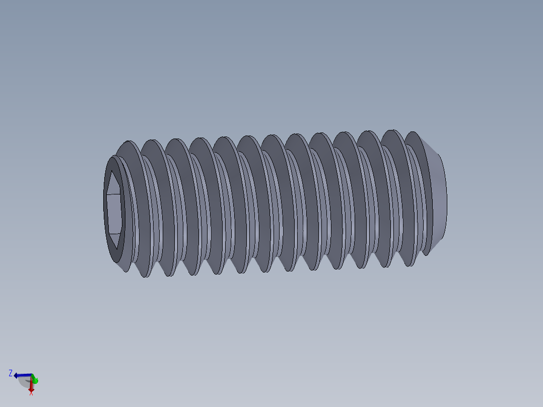 UNC 平头紧定螺钉-UNC SET SCREW 0.3125 x0.750.SLDPRT