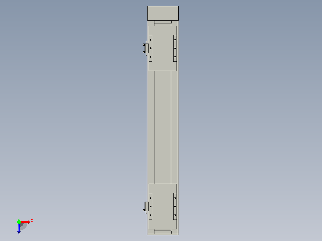 直线模组WG-LHC12-S550-D设计图纸俯视图