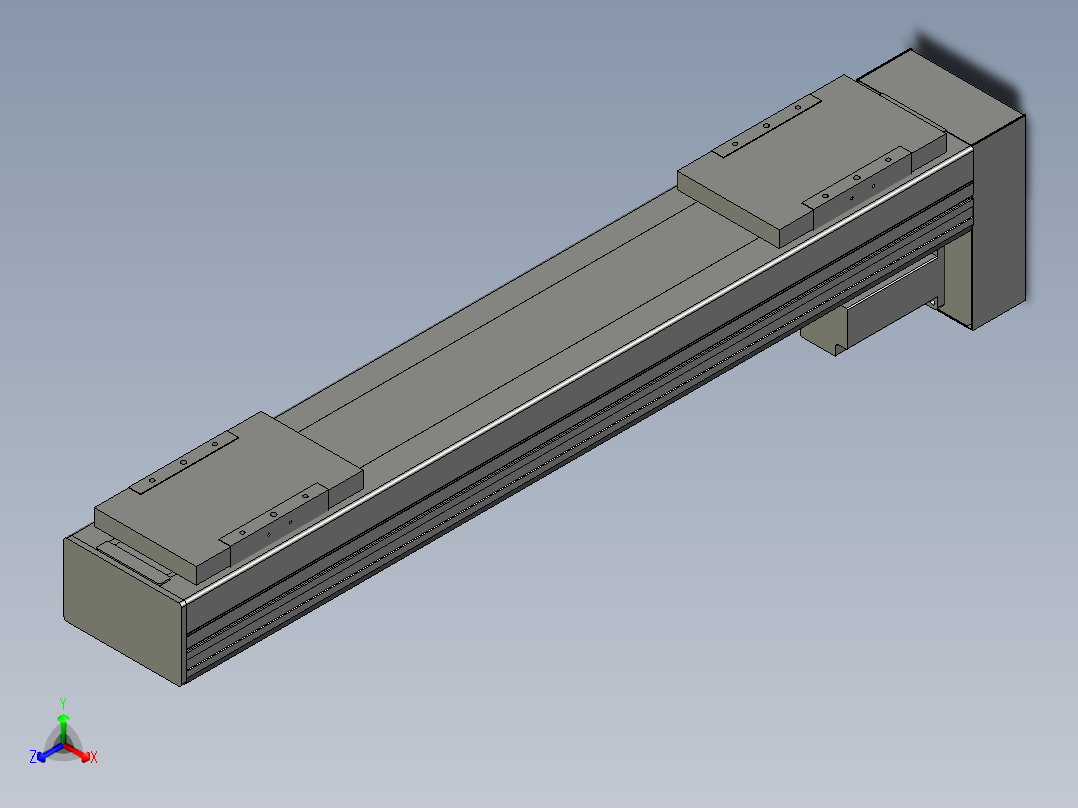 直线模组WG-LHC12-S550-D设计图纸正等轴测图