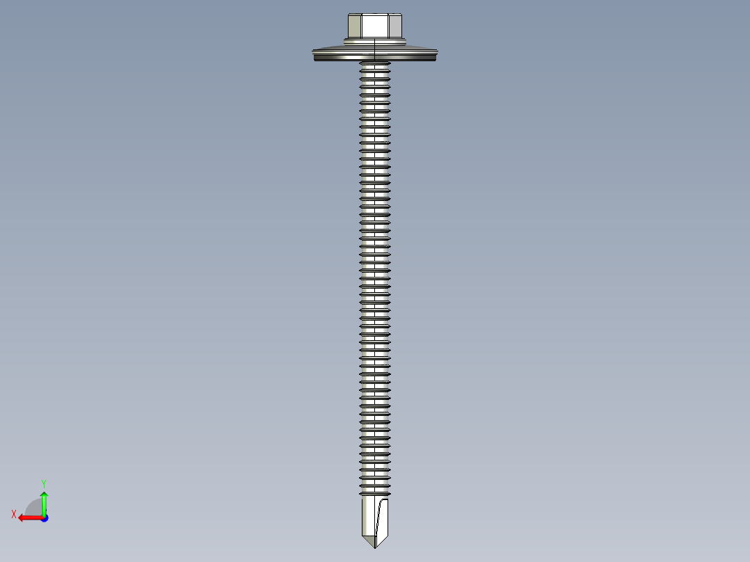 紧固件-STEP Drill-Tip Stucco Screw 0.2500后视图