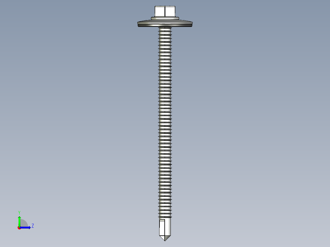 紧固件-STEP Drill-Tip Stucco Screw 0.2500左视图