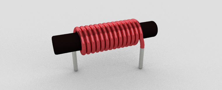 一个棒芯感应器，间距7.7毫米。长12.5毫米x宽3.5毫米