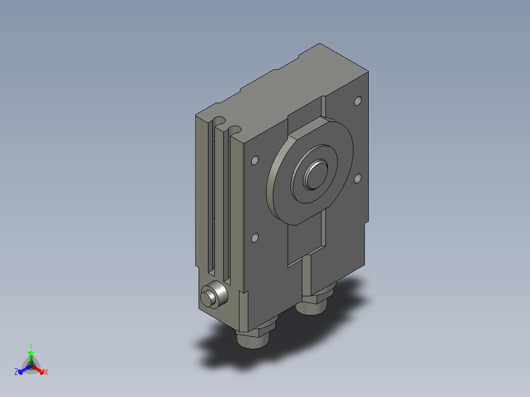 旋转气爪PRC16-90正等轴测图