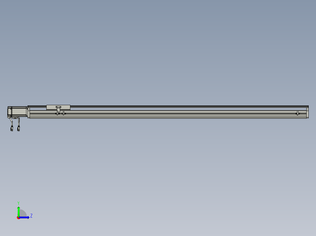 东锦丝杆传动-直线滑台模组DH135-C-L10-S1350-BC-P400W-C3左视图