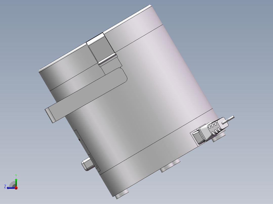 电饭煲模型右视图