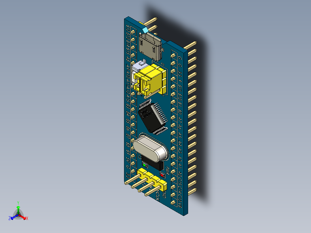 0_STM32蓝丸正等轴测图