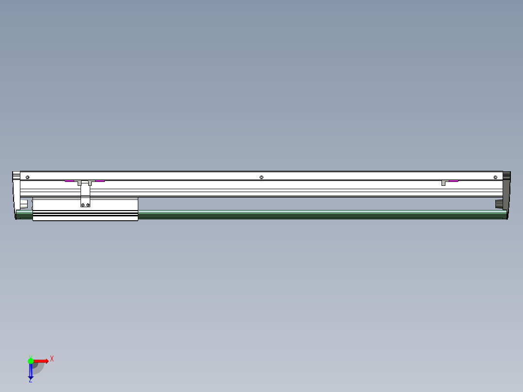 威洛博VL系列直线电机模组-VL22H3-S700俯视图