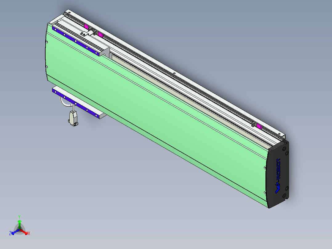威洛博VL系列直线电机模组-VL22H3-S700正等轴测图