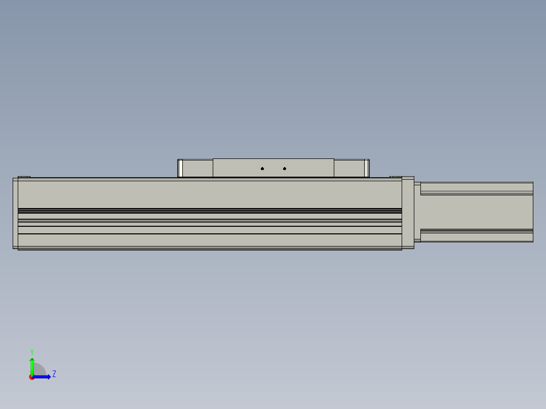 直线模组LHC14-S100-M设计图纸左视图