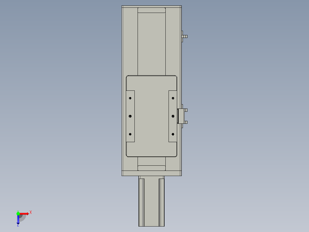 直线模组LHC14-S100-M设计图纸俯视图