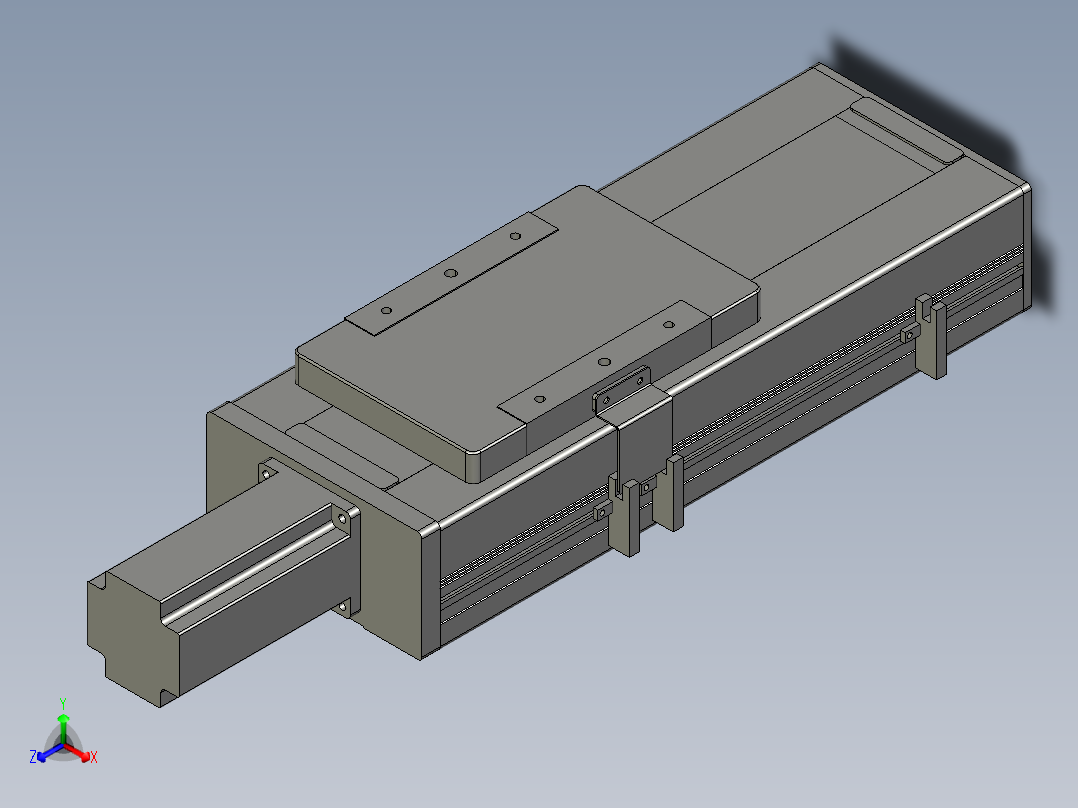 直线模组LHC14-S100-M设计图纸正等轴测图