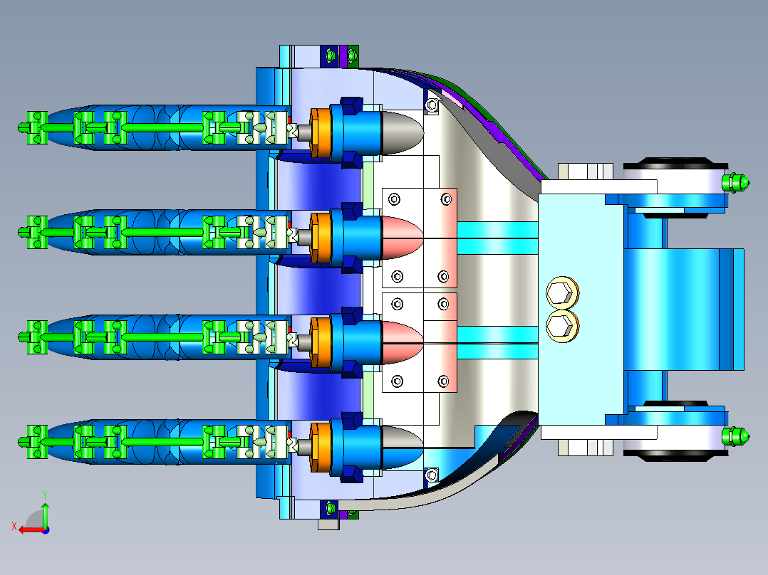 Robot hand机械手掌机器人手后视图