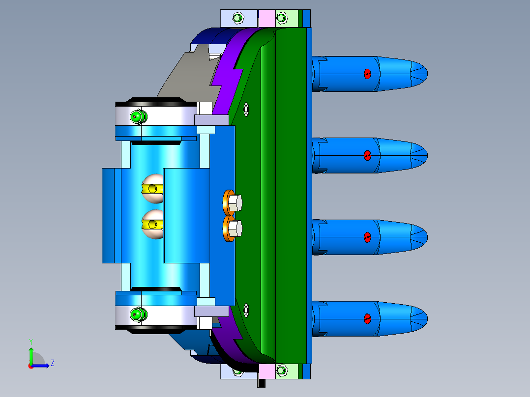 Robot hand机械手掌机器人手左视图