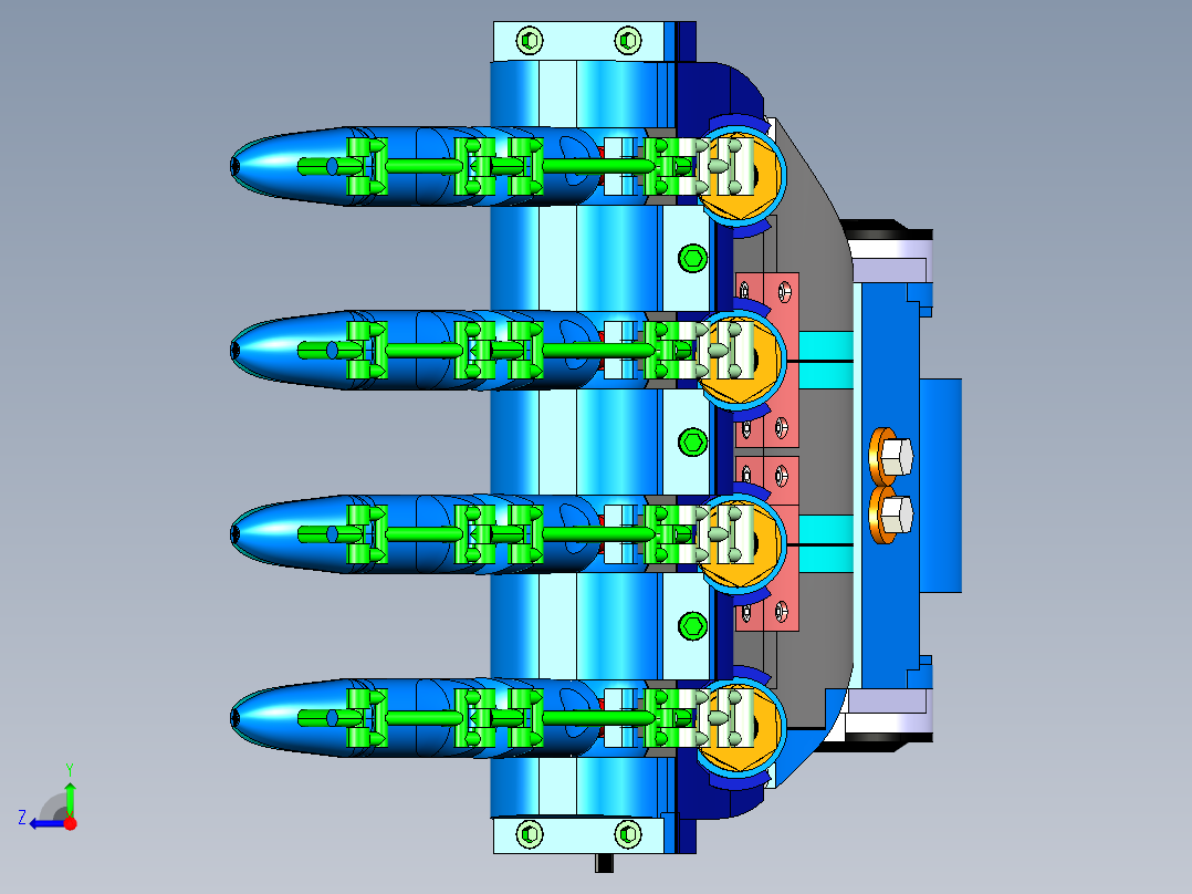 Robot hand机械手掌机器人手右视图