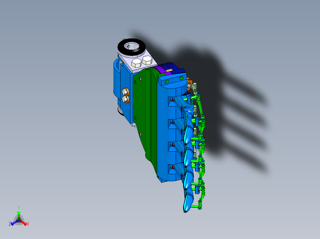 Robot hand机械手掌机器人手正等轴测图