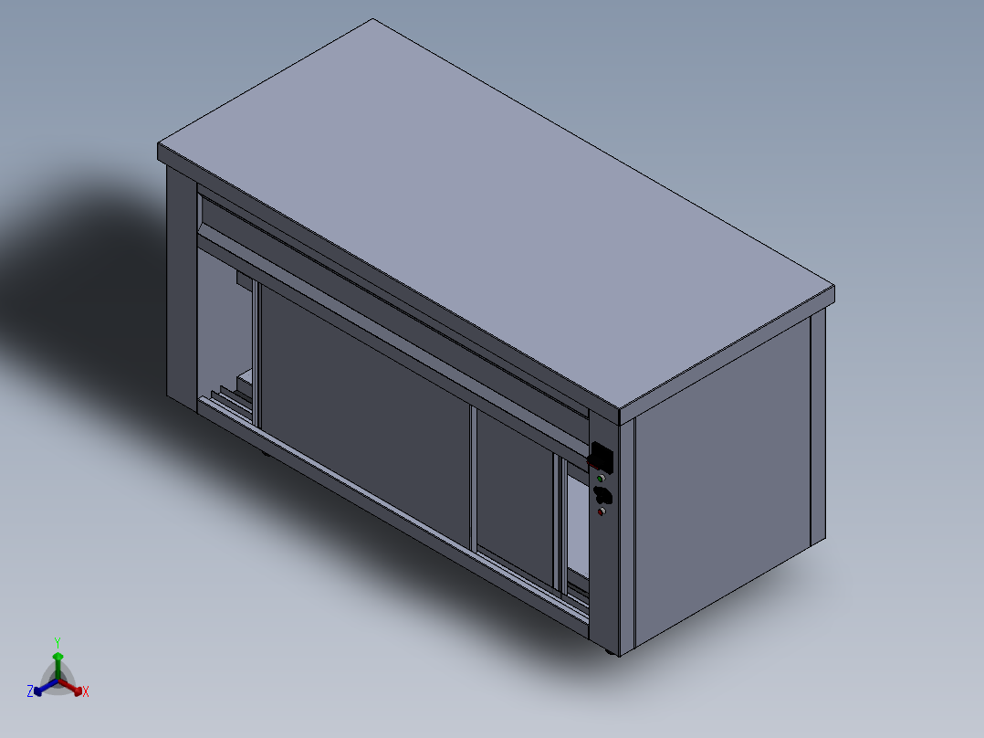 INOMAK的加热橱柜正等轴测图