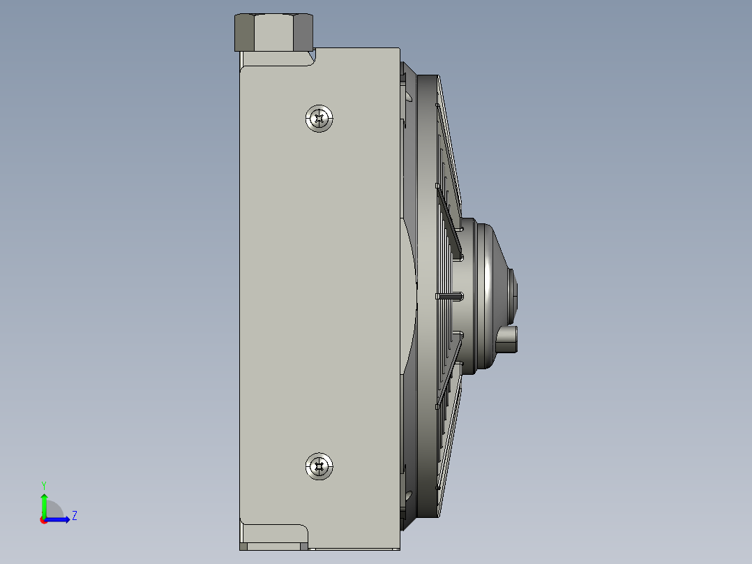 液压油散热器AH1012T-CA-DC左视图