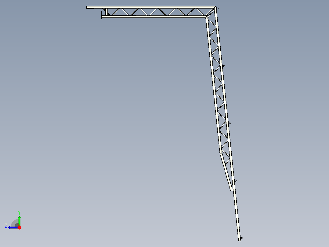 钢结构停车棚--inventor STP右视图