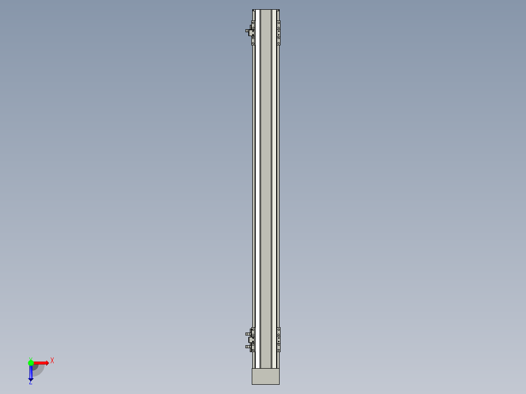直线模组LHA6-S750-D-200W(16丝杆)设计图纸俯视图