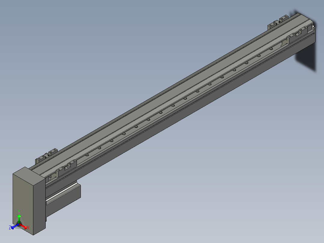 直线模组LHA6-S750-D-200W(16丝杆)设计图纸正等轴测图