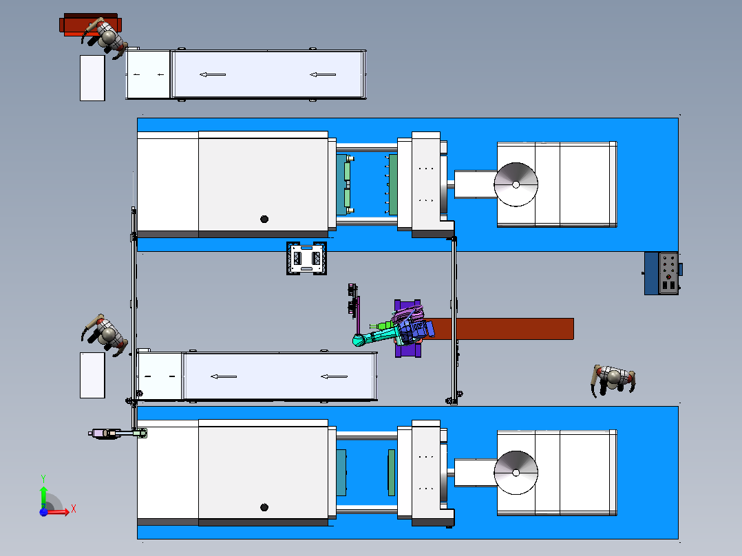 注塑连线自动化设备sw20前视图