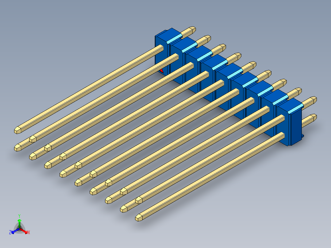 彩色公头100mil（2.54mm）系列-DS1021_blue_2x09p_100mil_Type43_rev1.0